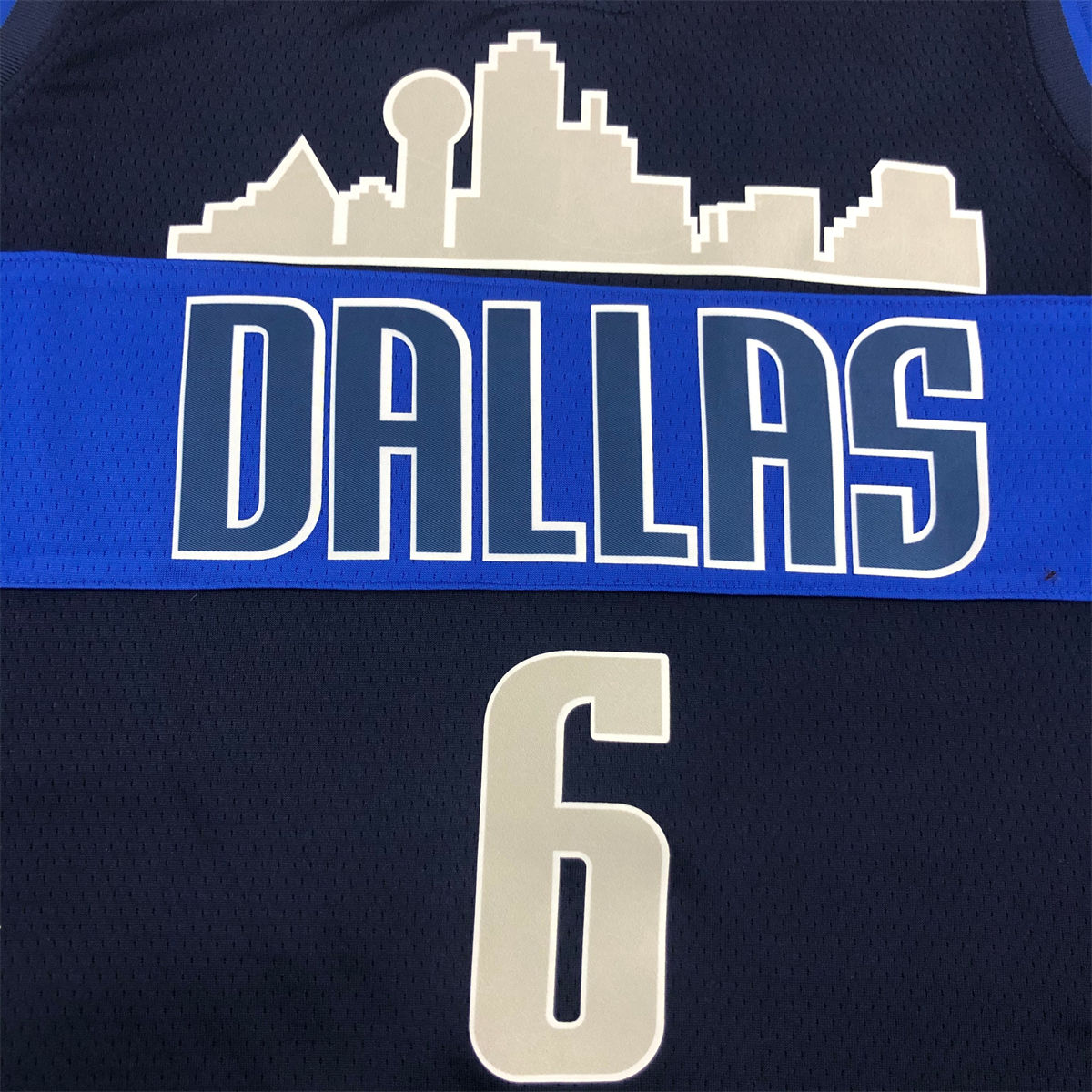 NBA Dallas Mavericks V Neck Snow Mountain Royal Blue Jersey PORZINGIS#6 S-XXL
