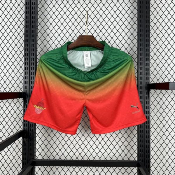 2025/26 AC Milan Co-Branded Edition Red Green Shorts Size:S-XXL