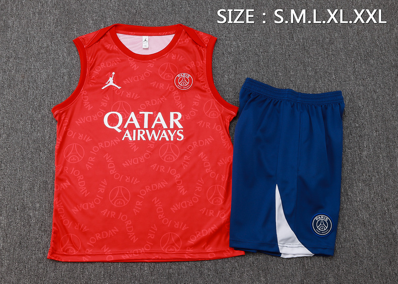 2024/25 Paris Red Training Set Shirt and Shorts
