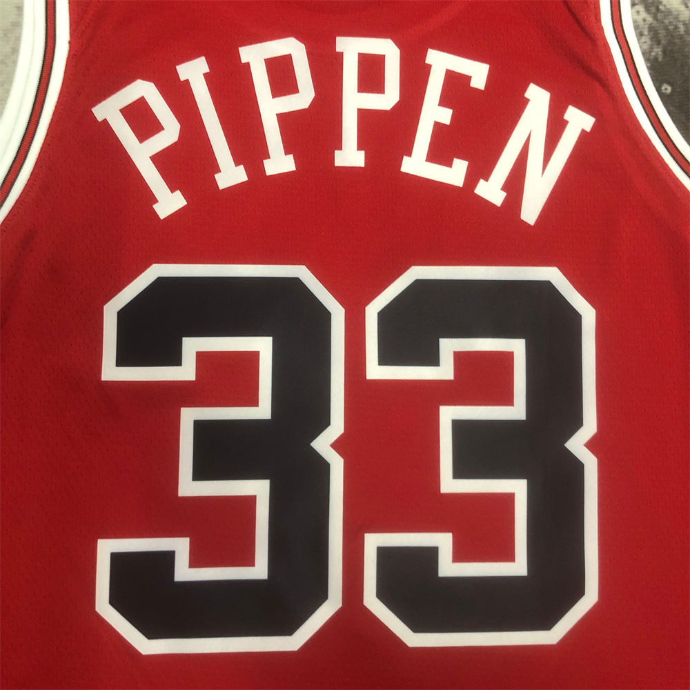 NBA Chicago Bulls PIPPEN#33 2022/23 Red Icon Edition Swingman Jersey S-XXL