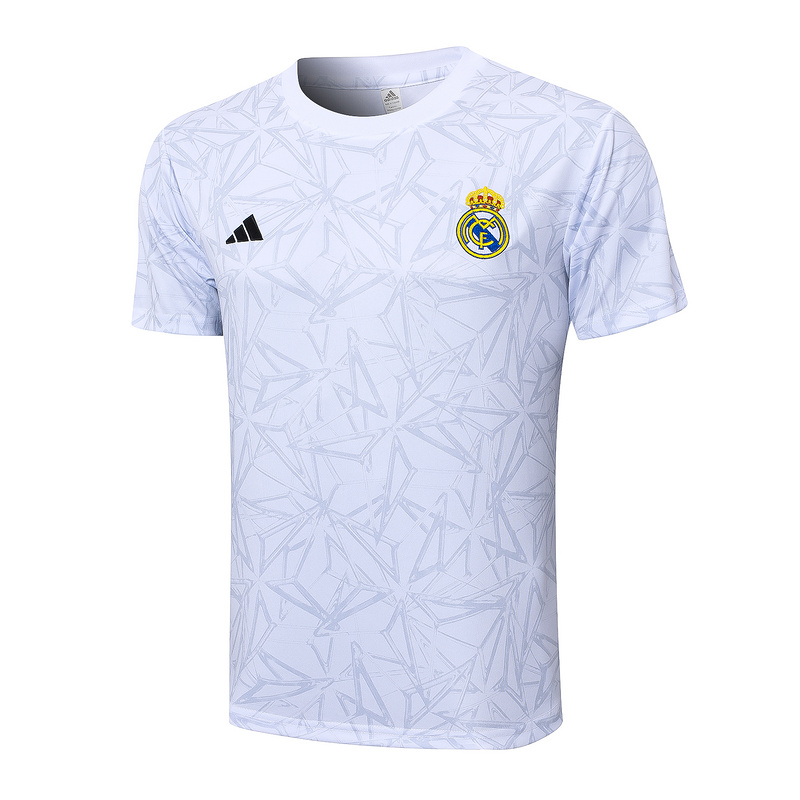 24/25 Real Madrid White Training Set Shirt and Shorts