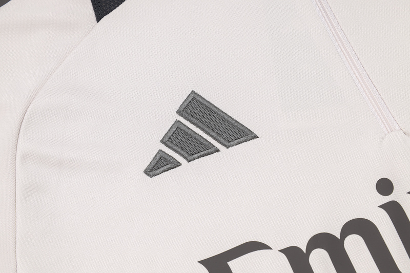 24/25 Real Madrid Light Pink Long-sleeved half-pull training kit Football team kit