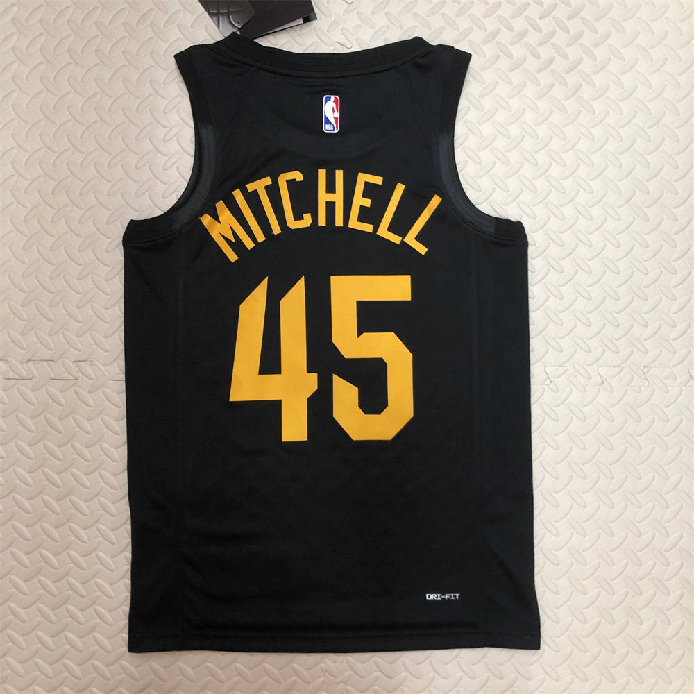 NBA Cleverland Cavaliers Round Neck Black jersey MITCHELL#45 S-XXL