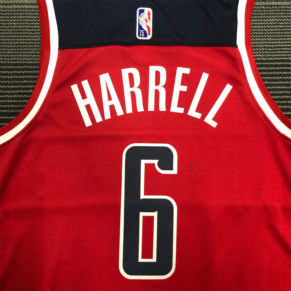 NBA Washington Wizards 75th Anniversary RED HARRELL#3 Jersey S-XXL