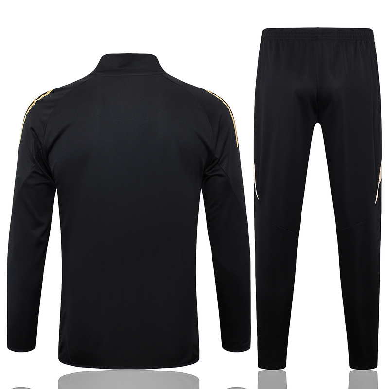 2024/25 Real Madrid Black Jacket Training Suit Set Football Team Shirt Sports Fashion