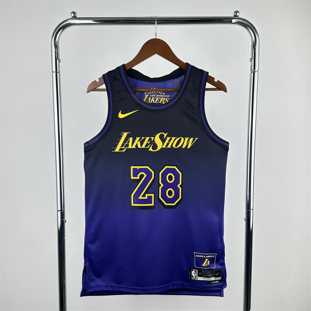 NBA Los Angeles Lakers 24/25 City Edition Purple Jersey HACHIMURA#28 S-XXL