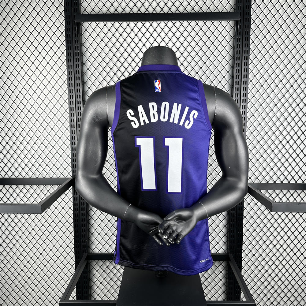 NBA Scaramento Kings 2024 V-Neck JORDAN Edition Purple jersey SABONIS#11 S-XXL