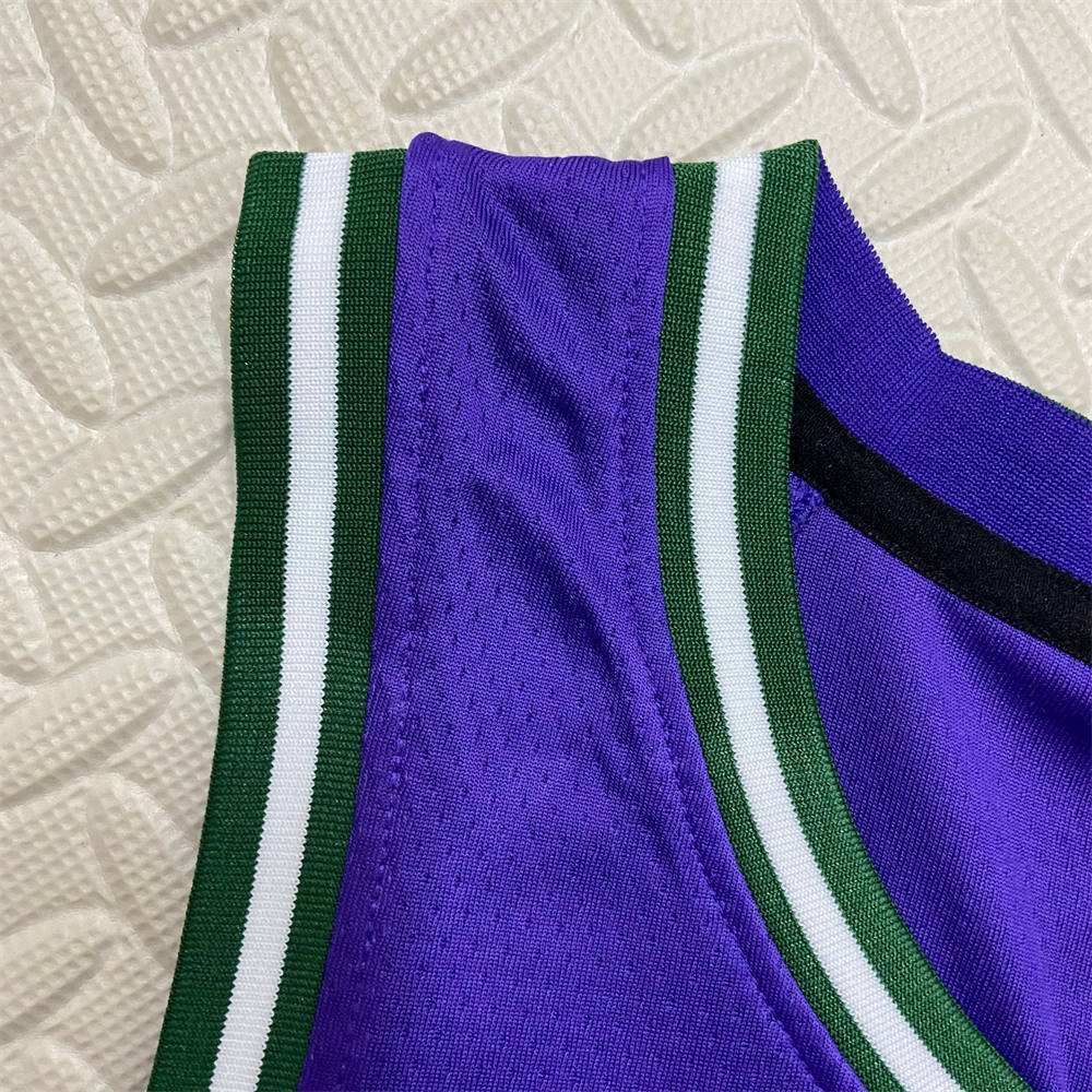 NBA Milwaukee Bucks V-Neck Purple jersey ANTETOKOUNMPO#34 S-XXL