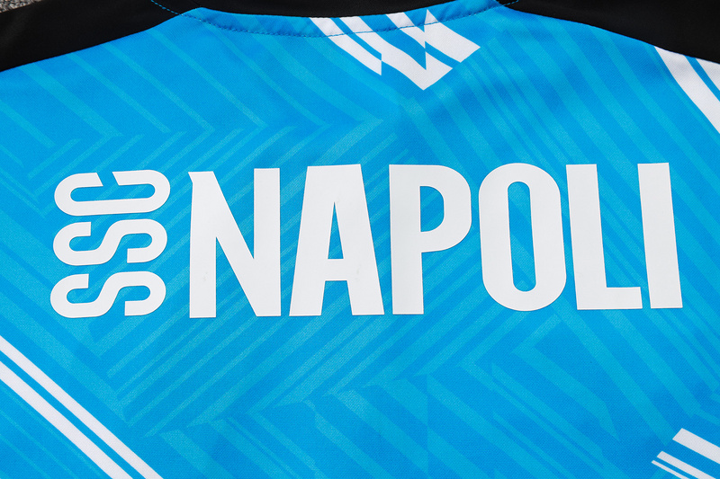 24/25 Naples Take blue Long-sleeved half-pull training kit Football team kit