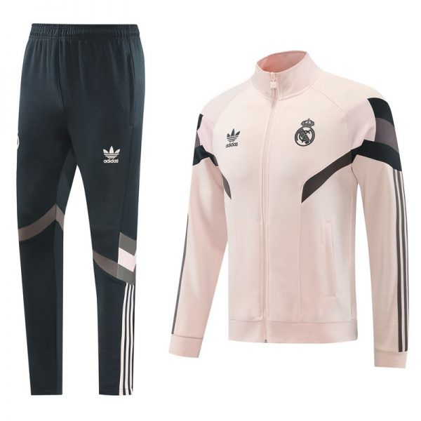 2024 Real Madrid Light Pink Jacket Training Suit Set Football Team Shirt Sports Fashion
