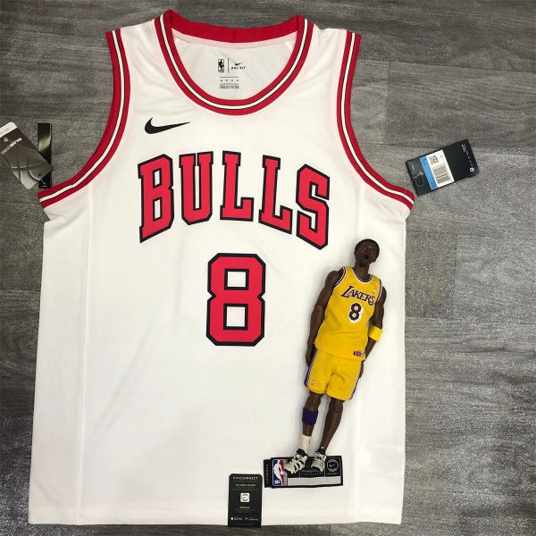 NBA Chicago Bulls Round neck White Jersey LAVINE#8 S-XXL