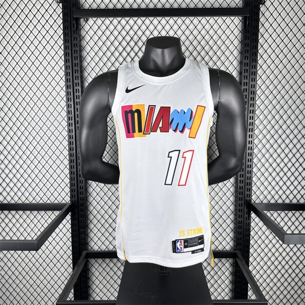 NBA Miami Hearts Round Neck City Edition White Jersey JAQUEZ JR.#11 S-XXL