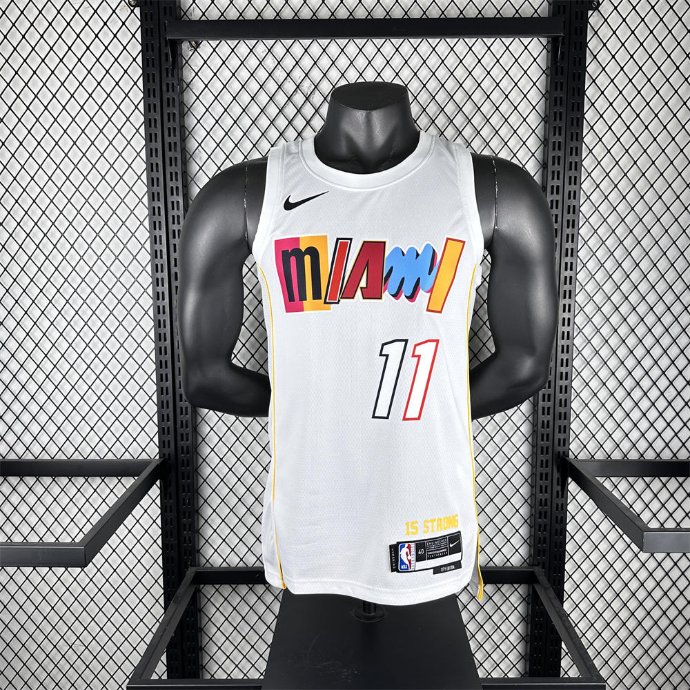 NBA Miami Hearts Round Neck City Edition White Jersey JAQUEZ JR.#11 S-XXL