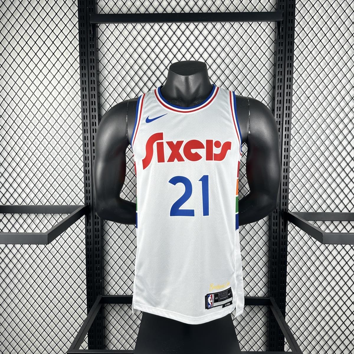 NBA Philadelphia 76ers 24/25 Round Neck City Edition Black Jersey EMBIID#21 S-XXL