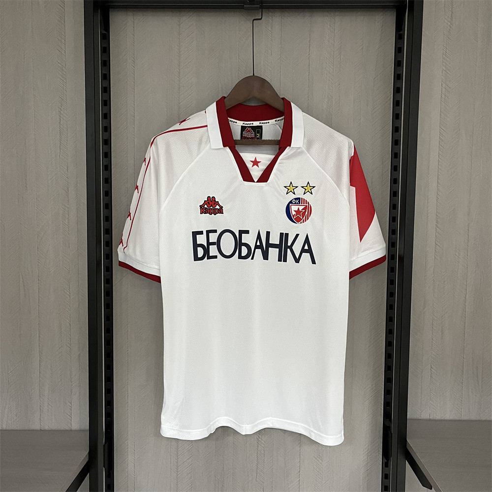Retro Belgrade1995/97 Red Star Away jersey Fan Version