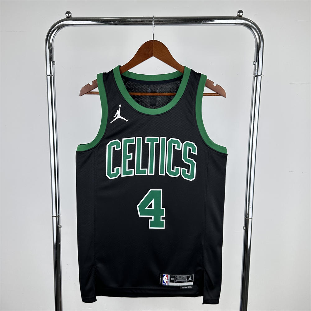 NBA Boston Celtics 2023 Round Neck Black Jersey HOLIDAY#4 S-XXL