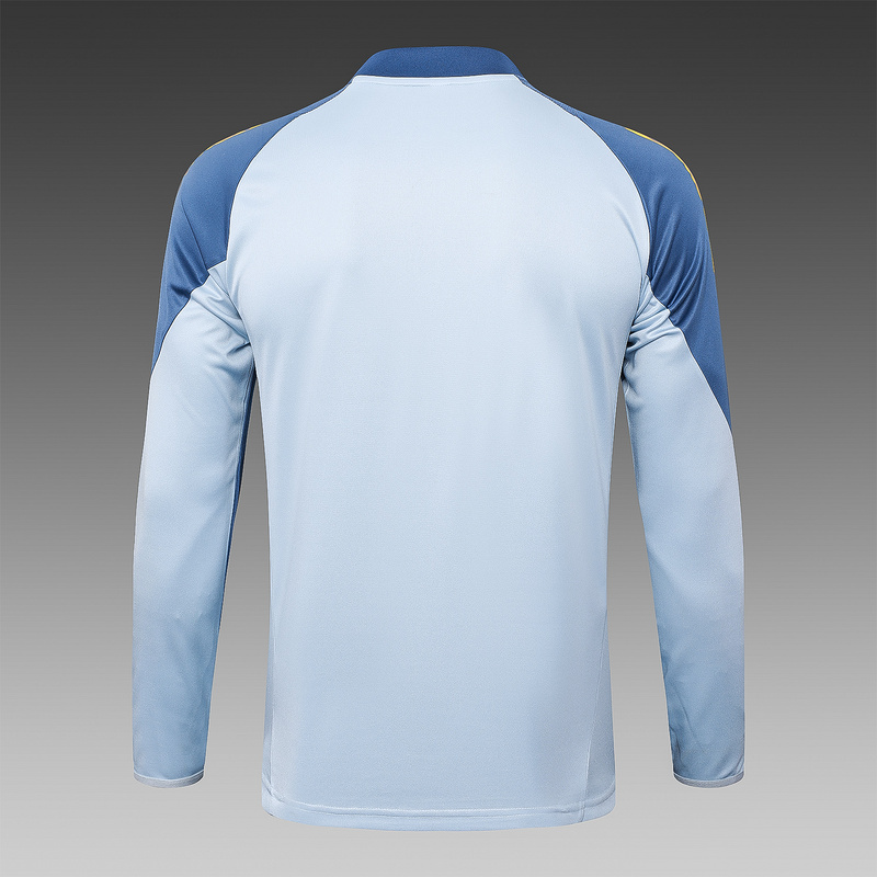 24/25 Boca Medium gray Long-sleeved half-pull training kit Football team kit