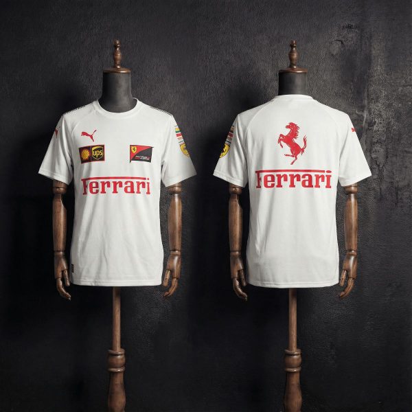 F1 Racing Scuderia Ferrari 2025 White jersey