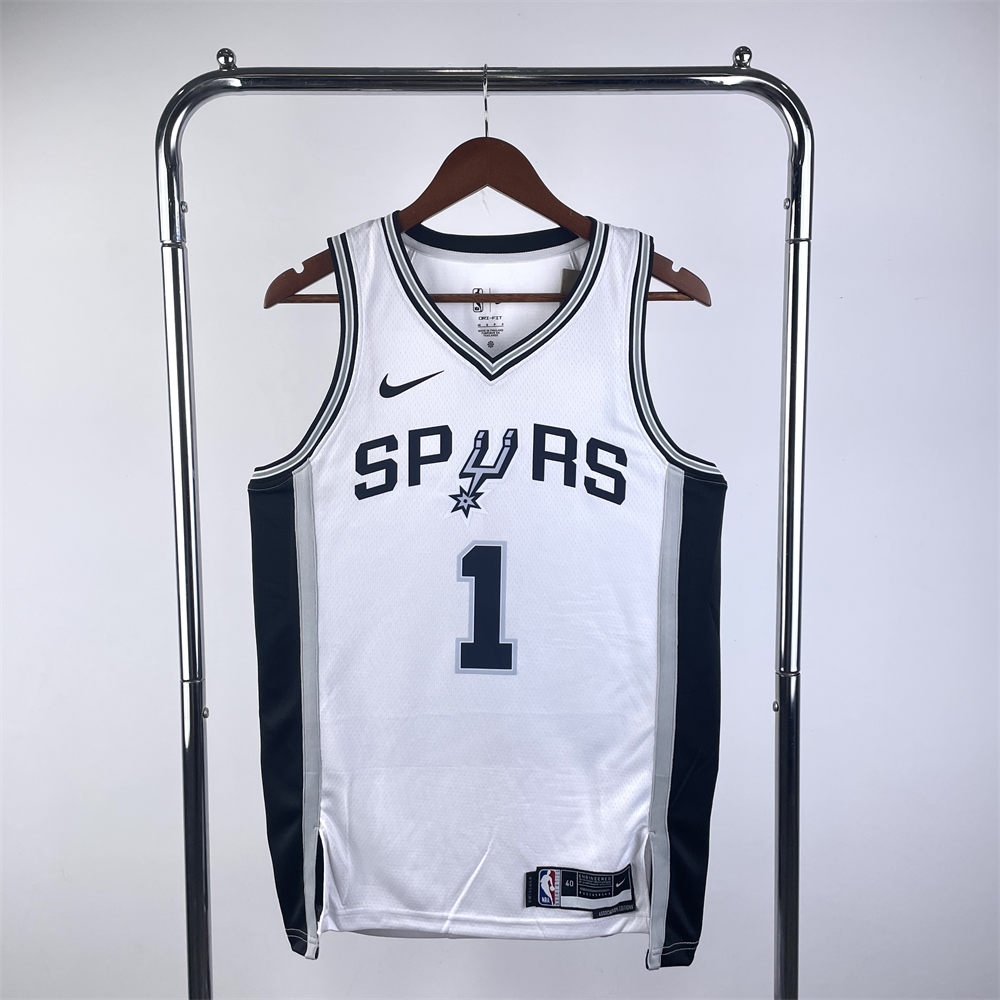 NBA San Antonio Spurs WEMBANYAMA#1 2022/23 White Icon Edition Swingman Jersey S-XXL