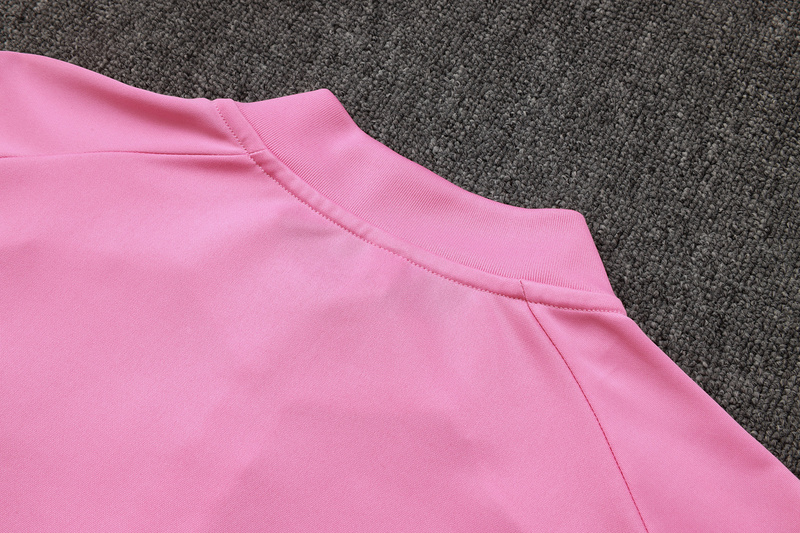 202526 Miami Pink Long-sleeved half-pull training kit Football team kit
