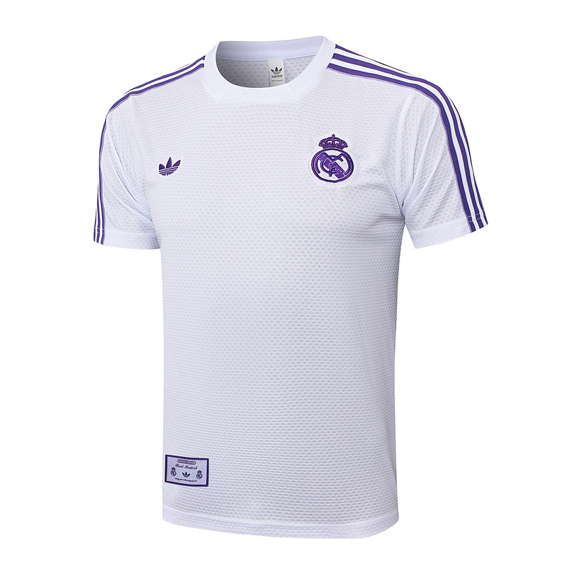 2025/26 Real Madrid White Training Set Shirt and Shorts