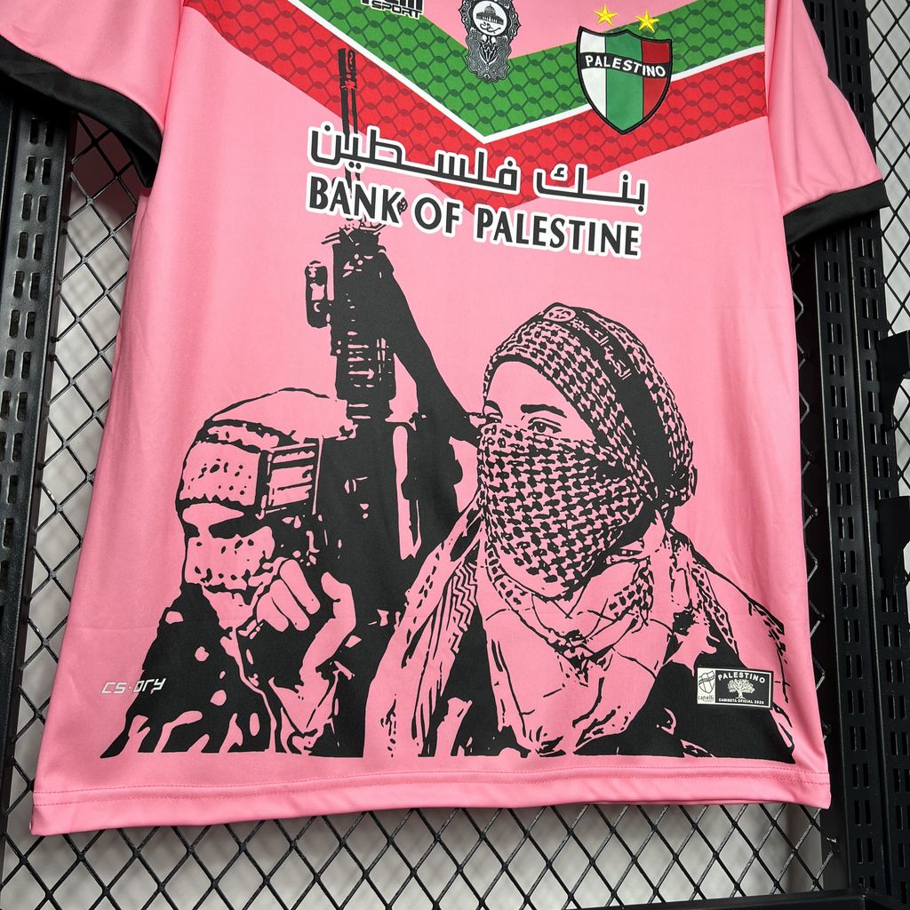 2024/25 CD Palestino Pink Graffiti Jersey Fan Version