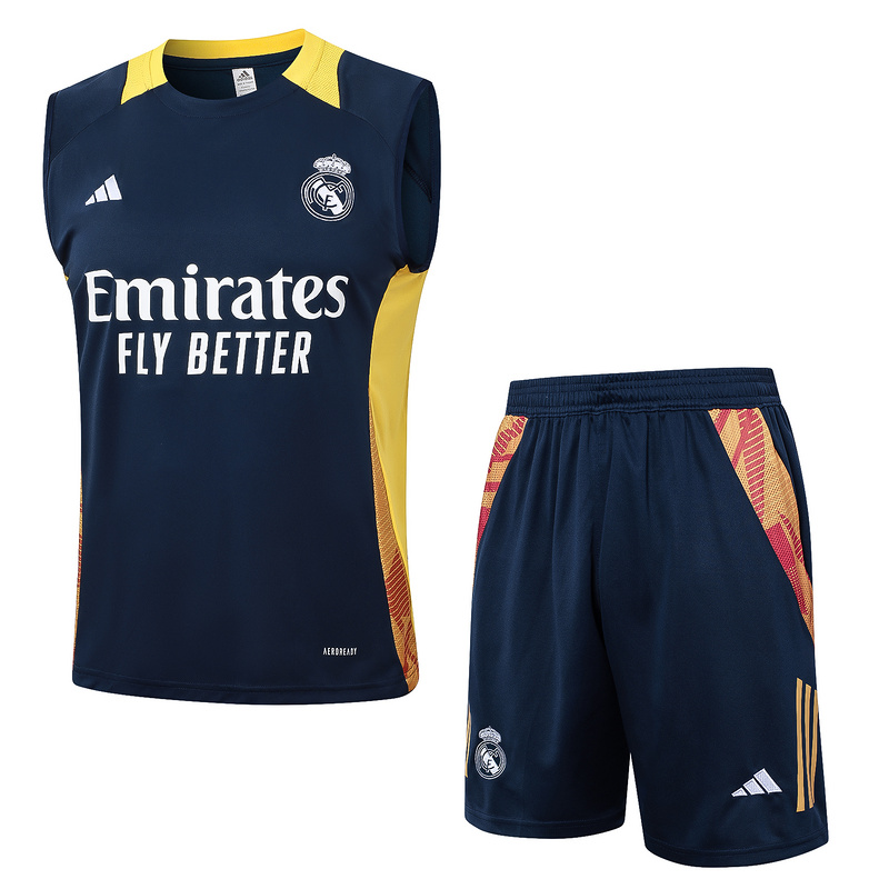 24/25 Real Madrid Royal blue Training Set Shirt and Shorts