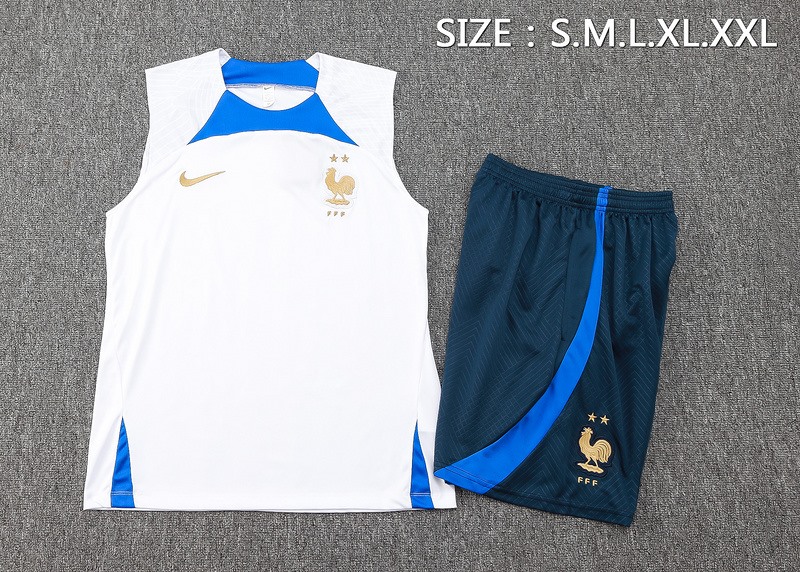 24/25 France White Training Set Shirt and Shorts