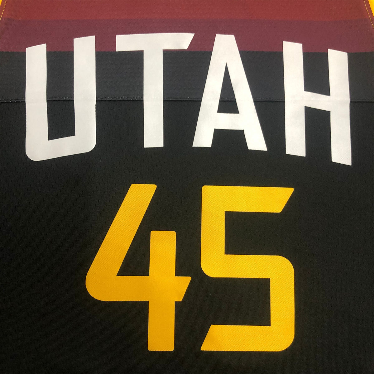 NBA Utah Jazz V-Neck Black Jersey MITCHELL#45 S-XXL