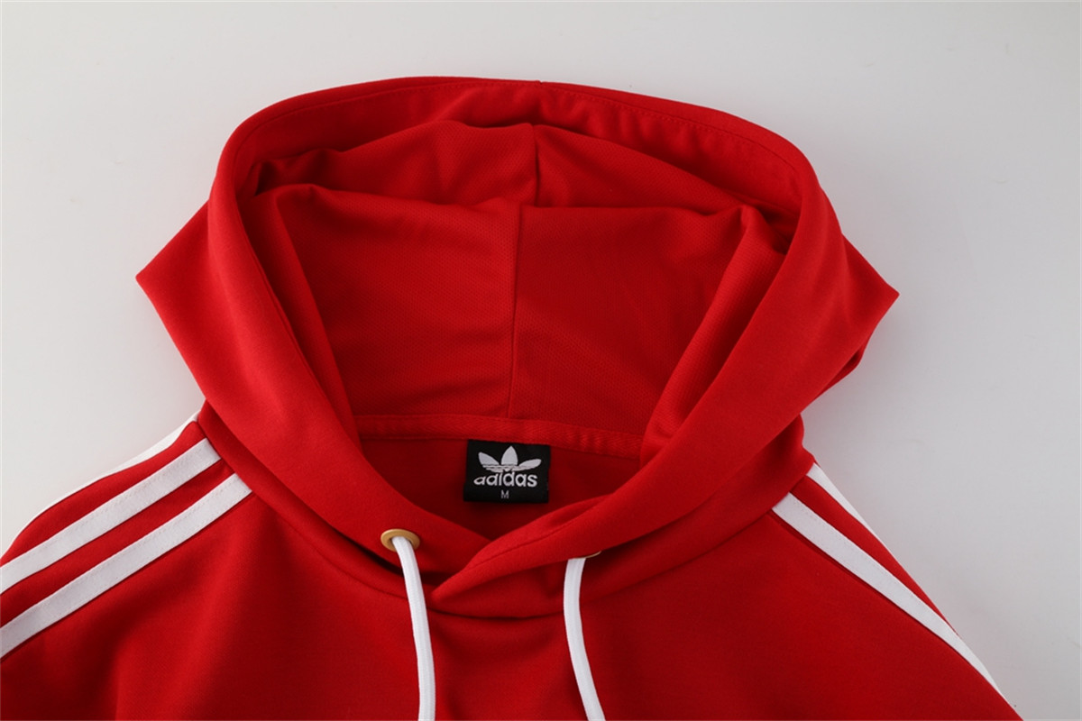 2025 Adidas Red Hoodie Jacket Kit Set Football Team Shirt Sports Fashion