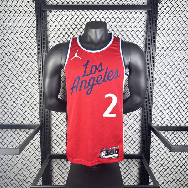 NBA Los Angeles Clippers 24/25 Round Neck JORDAN Edition Red Jersey LEONARD#2 S-XXL