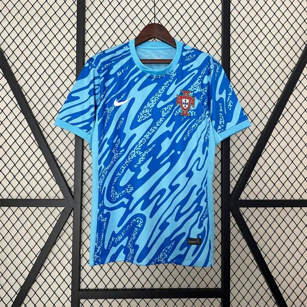2024 Portugal Goalkeeper Blue Jersey Fan Version