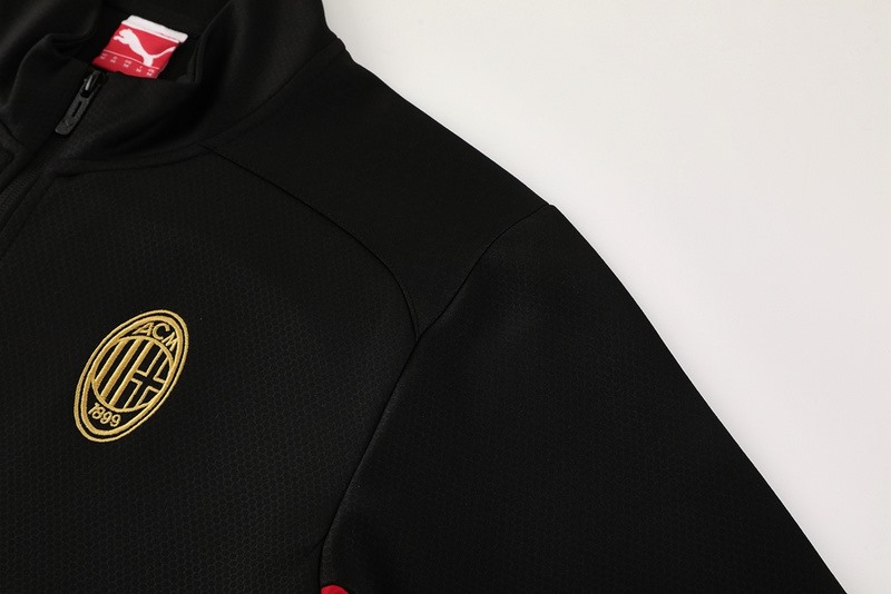 2024 AC Milan Black Red Jacket Training Suit Set Football Team Shirt Sports Fashion