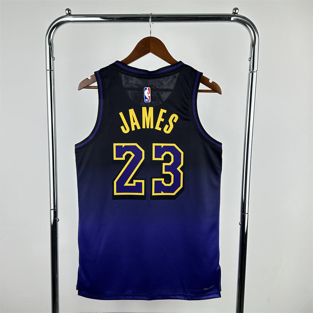 NBA Los Angeles Lakers 24/25 City Edition Purple Jersey JAMES#23 S-XXL