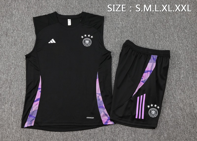 24/25 Germany Black Training Set Shirt and Shorts