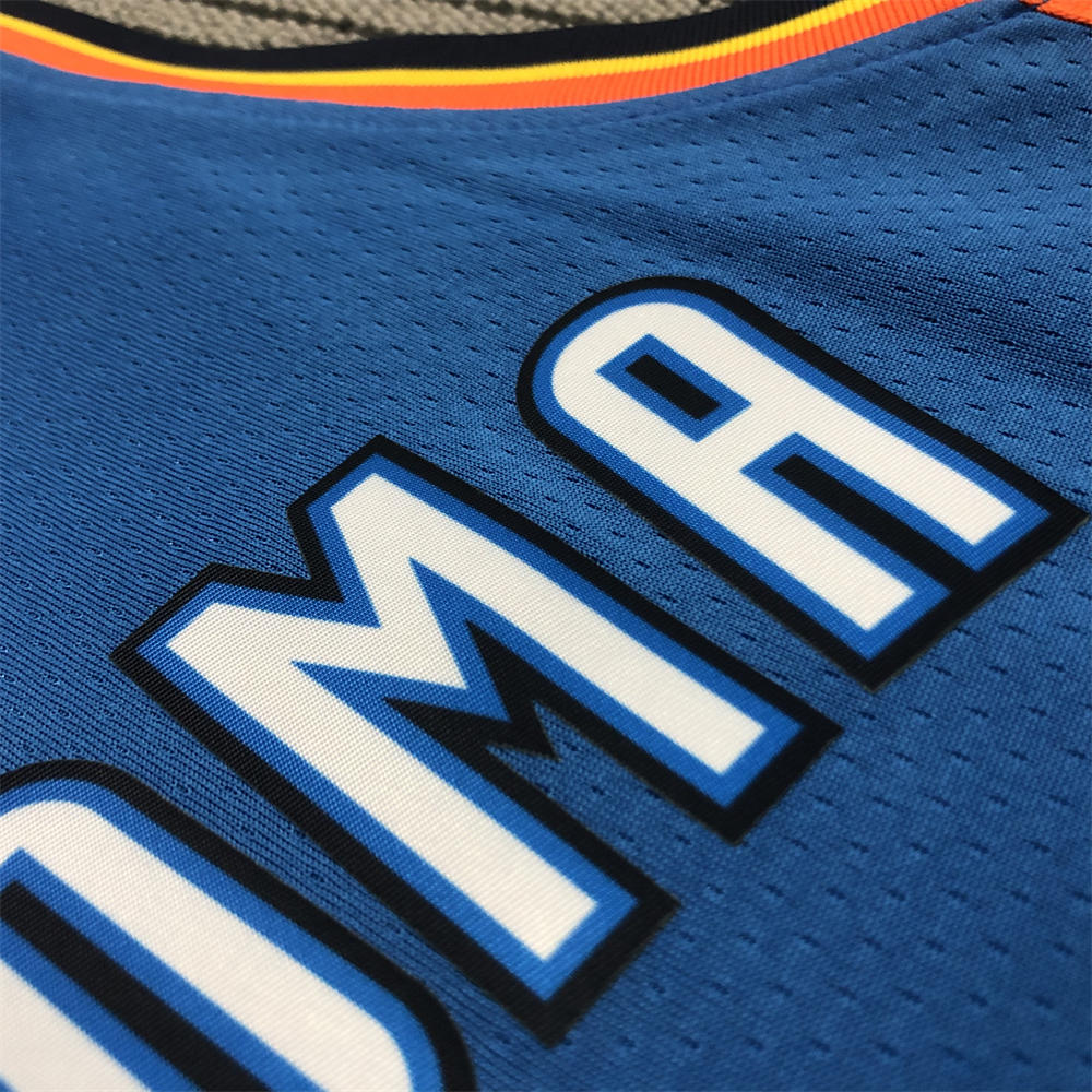 NBA Oklahoma City Thunder V-Neck Blue Jersey DURANT#35 S-XXL