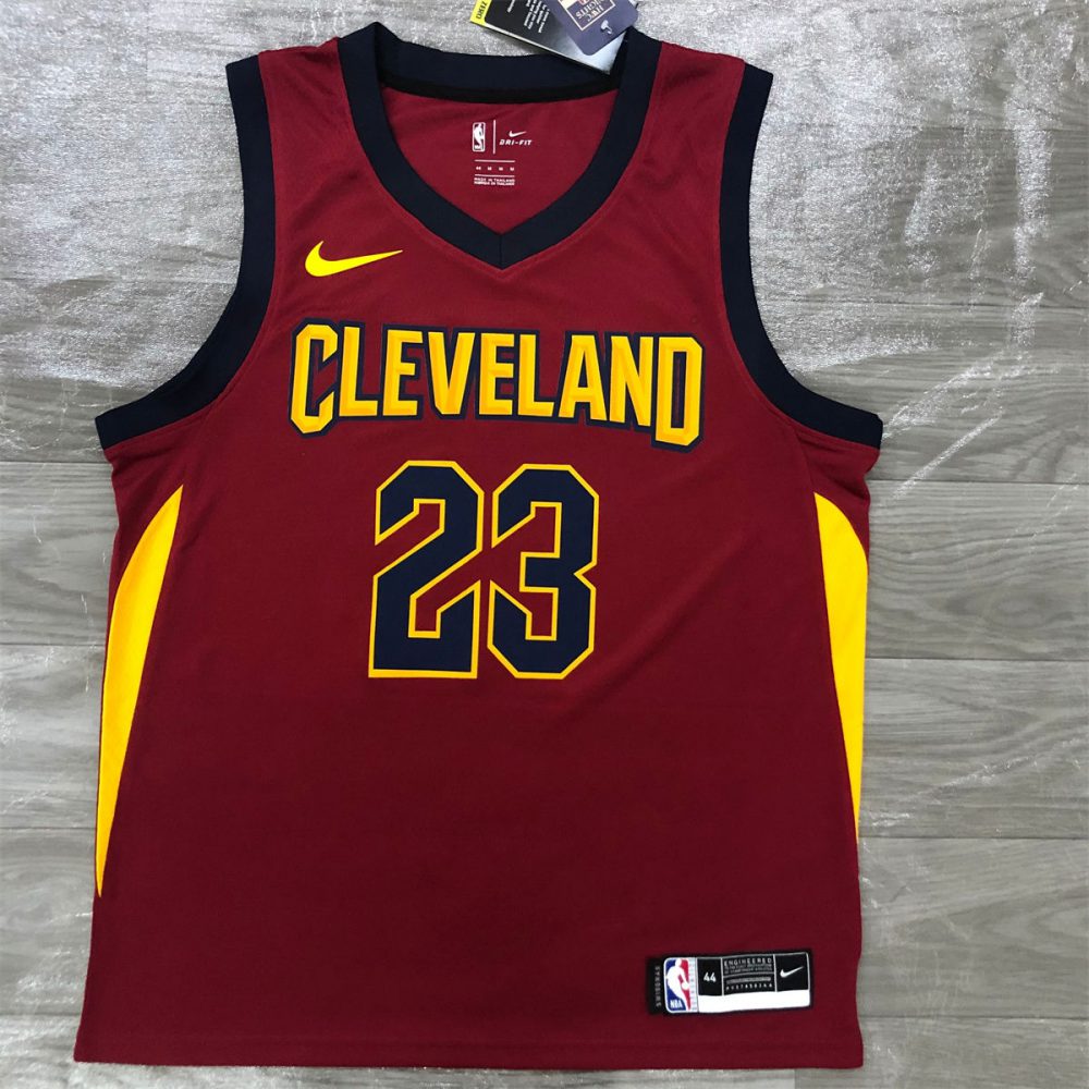 NBA Cleverland Cavaliers V-Neck Red jersey JAMES#23 S-XXL