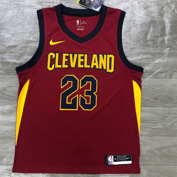 NBA Cleverland Cavaliers V-Neck Red jersey JAMES#23 S-XXL