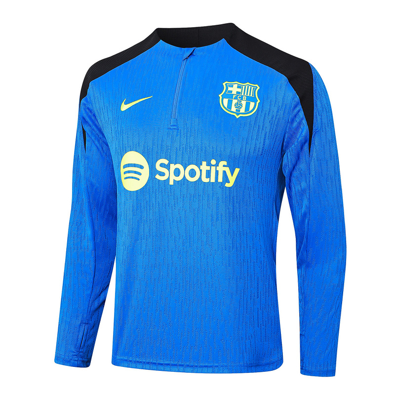 24/25 Barcelona Blue Long-sleeved half-pull training kit Football team kit