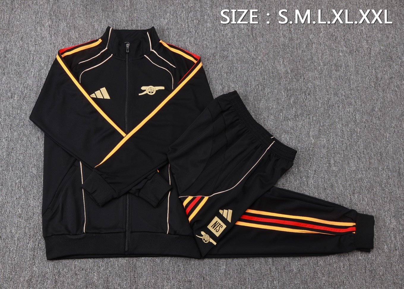 2026 Arsenal Black Jacket Training Suit Set