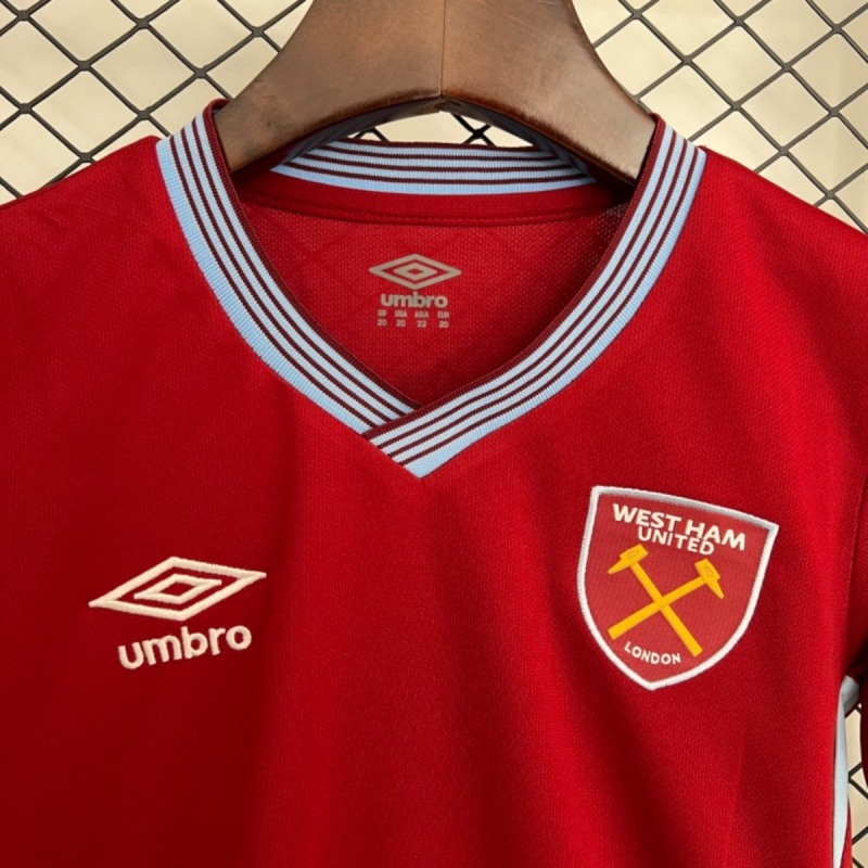 2025/26 West Ham United Home jersey kids Kits size: 16-28