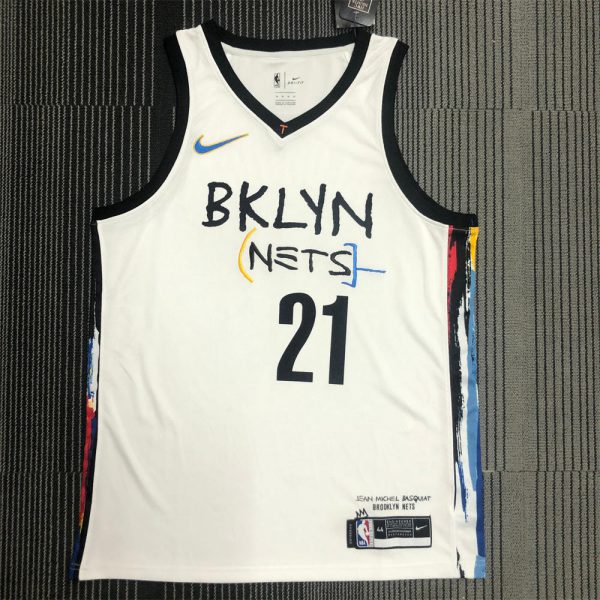 NBA Brooklyn Nets V-Neck White Jersey ALDRIDGE#21 S-XXL