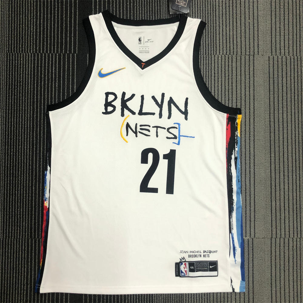 NBA Brooklyn Nets V-Neck White Jersey ALDRIDGE#21 S-XXL