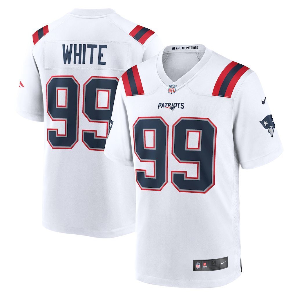 NFL New England Patriots Jeysey WHITE #99
