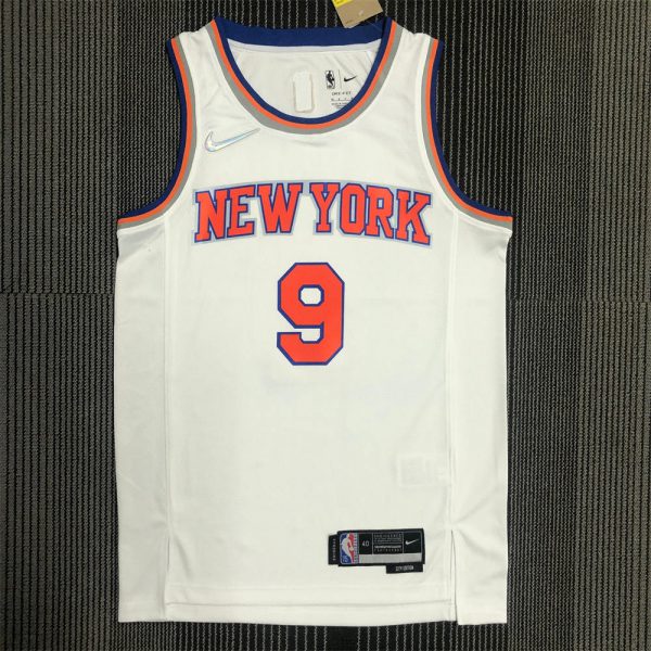NBA New York Knicks Round Neck White 75th Anniversary jersey BARRETT#9 S-XXL