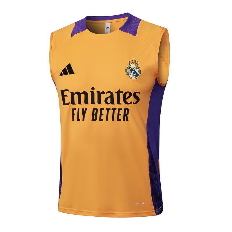 24/25 Real Madrid Orange Black Training Set Shirt and Shorts