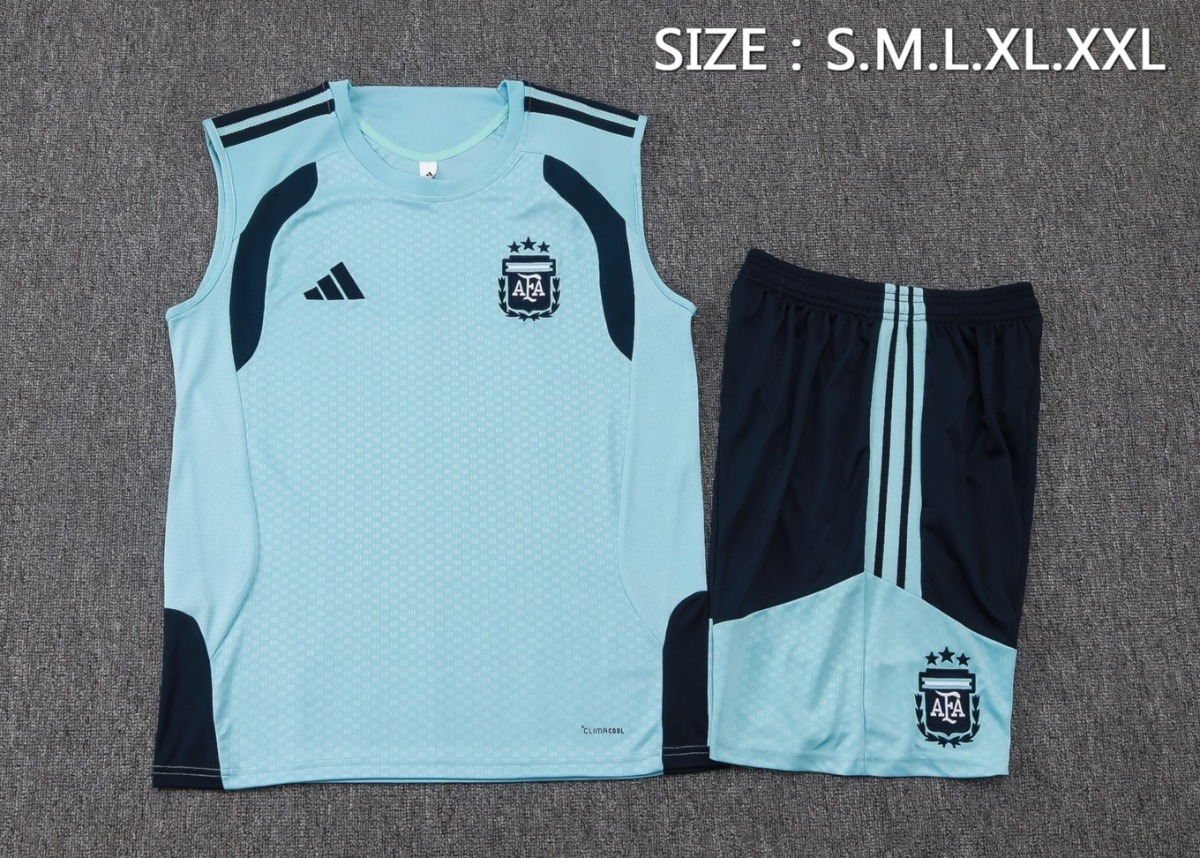 2026 Argentina Sky blue Training Set Shirt and Shorts