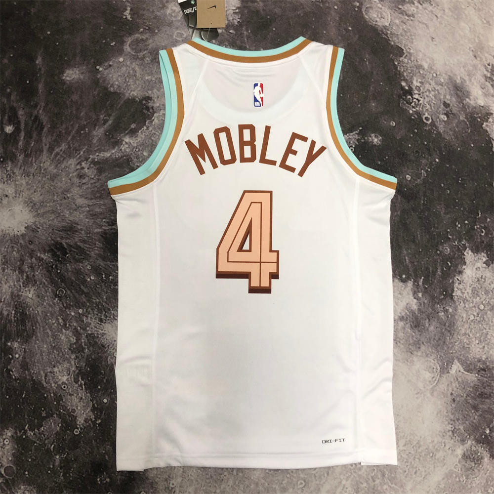 NBA Cleverland Cavaliers Round Neck White jersey MOBLEY#4 S-XXL