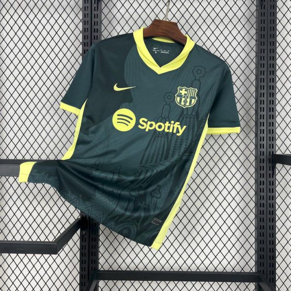 2024/25 Barcelona Dark green training Jersey Fan Version