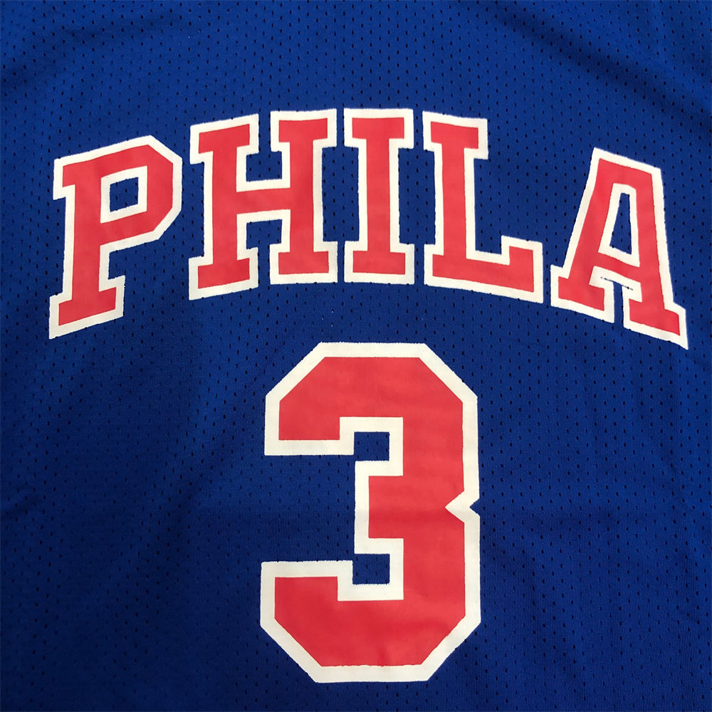 NBA Philadelphia 76ers Mitchellness Blue Jersey IVERSON#3 S-XXL